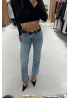 Yüksek Bel Straight Fit Jean