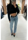 Yüksek Bel Straight Fit Jean