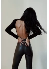 BACKLEES BODYSUİT SİYAH - SİYAH