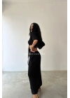 Naturel elbise - SİYAH