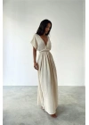 RHEA ELBİSE - BEJ