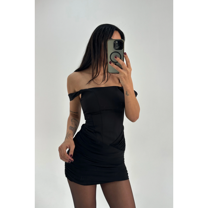 Mirella Siyah Mini Elbise mirella-siyah-mini-elbise