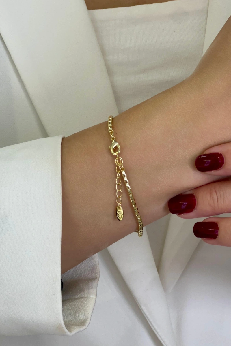 Nal Model Gold Altın Kaplama Bileklik
