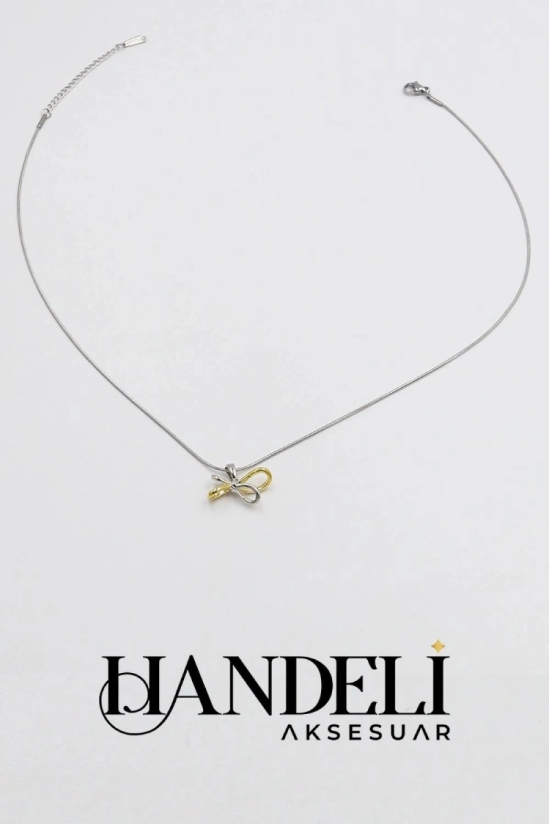 Dragonfly Model Beyaz Altın Kaplama Kolye