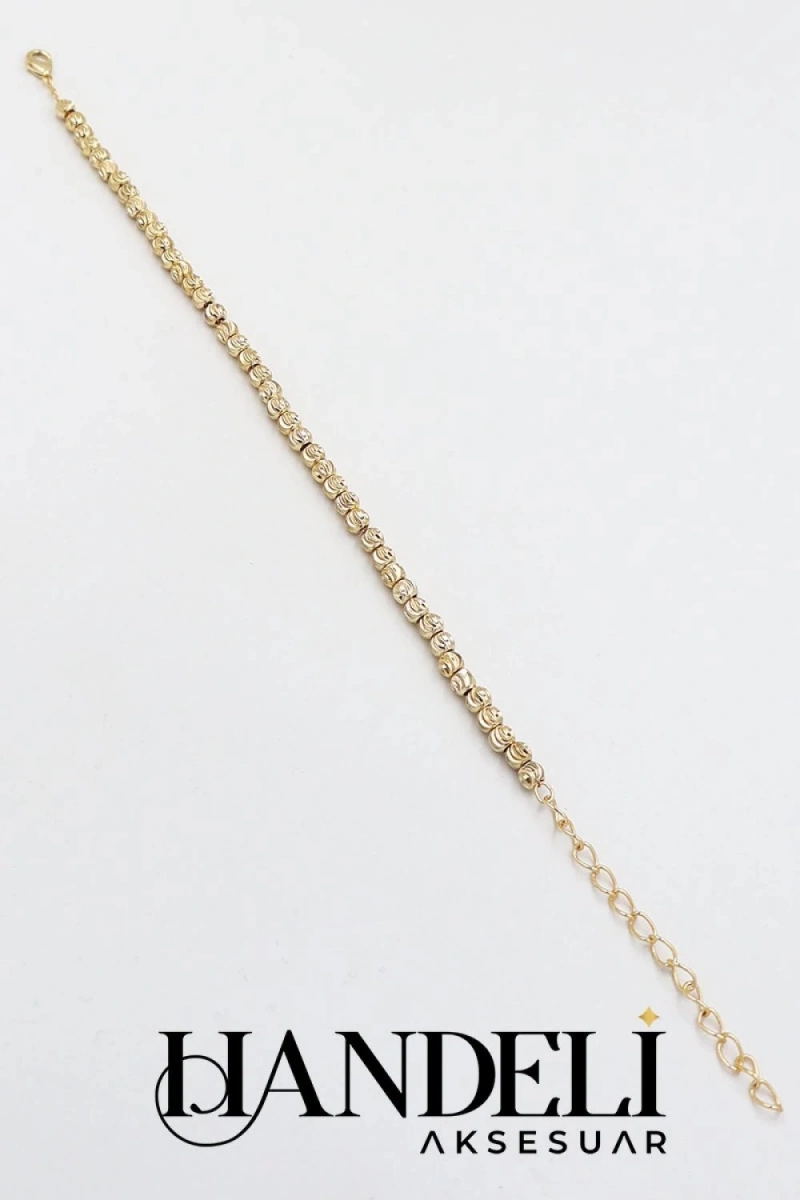 Dorika Model Gold Altın Kaplama Bileklik