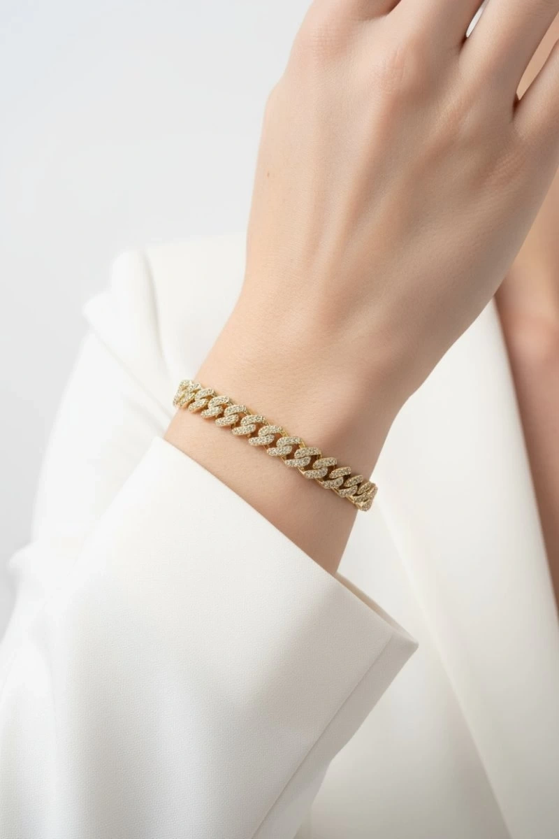 Nariné Model Gold Altın Kaplama Gurmet Bileklik