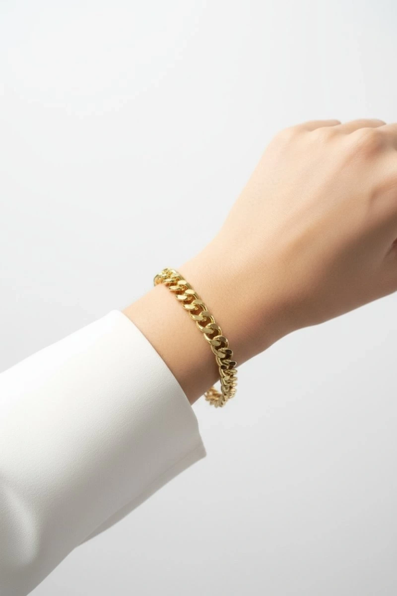 Mira Model Gold Altın Kaplama Gurmet Bileklik