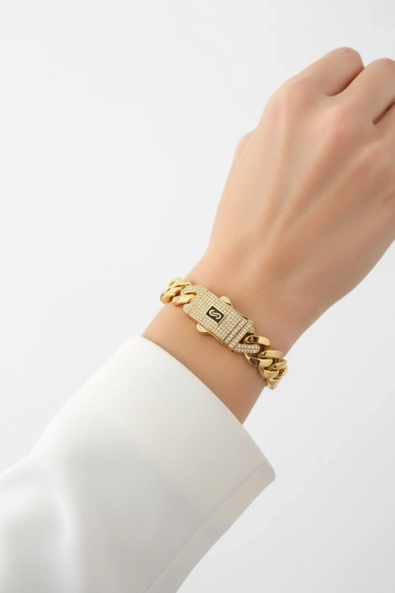 Alora Model Gold Altın Kaplama Gurmet Bileklik