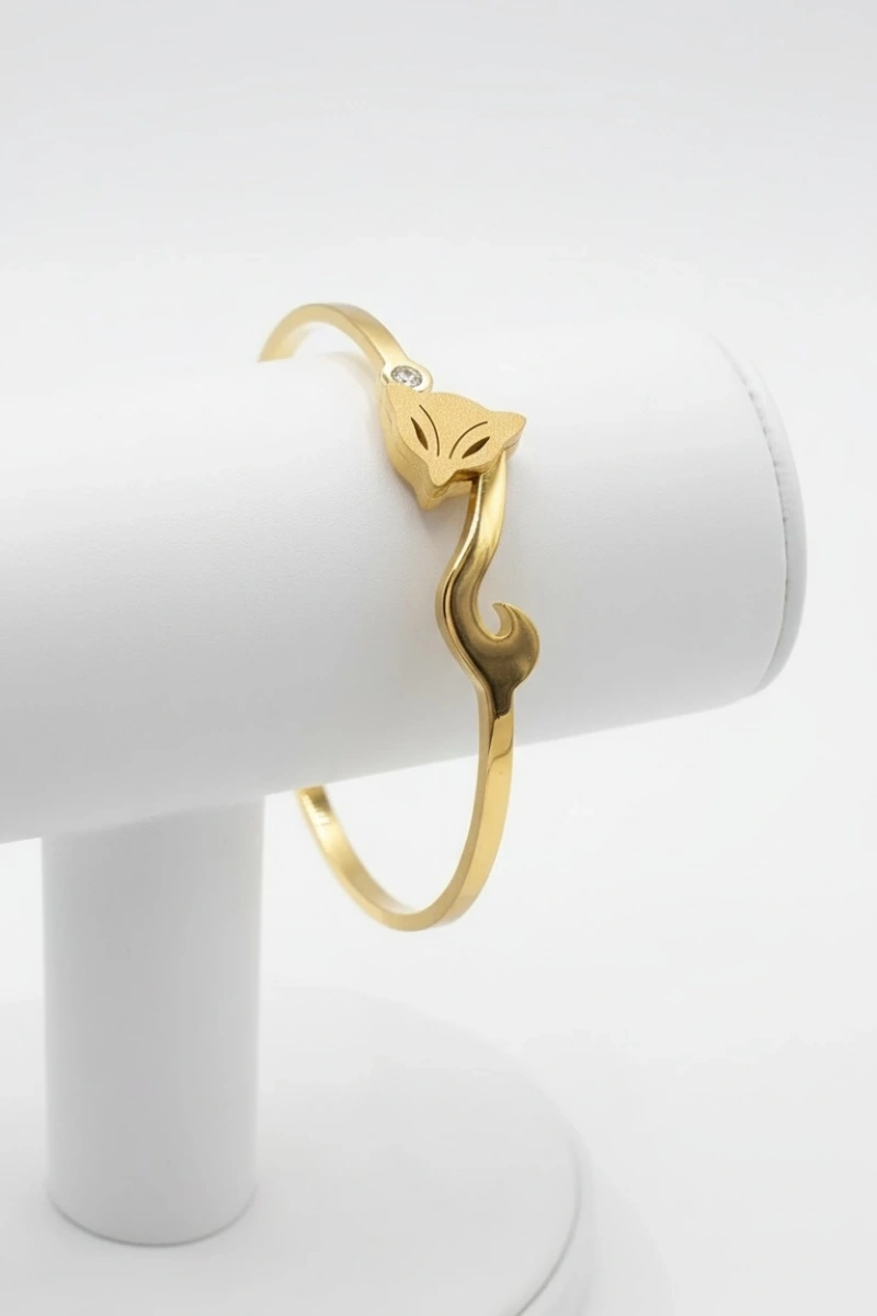 Bast Model Gold Altın Kaplama Bileklik