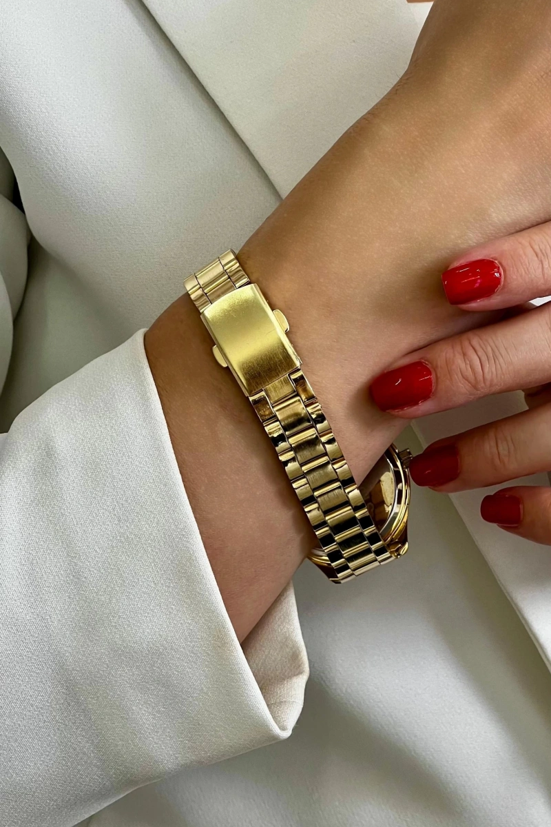 Elite Model Gold Kordon Gold Kadran Kadın Kol Saati