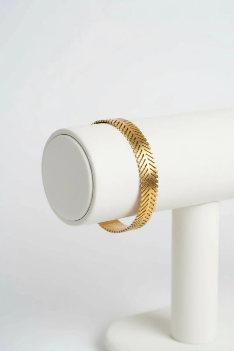 Chaac Model Gold Altın Kaplama Çelik Bileklik