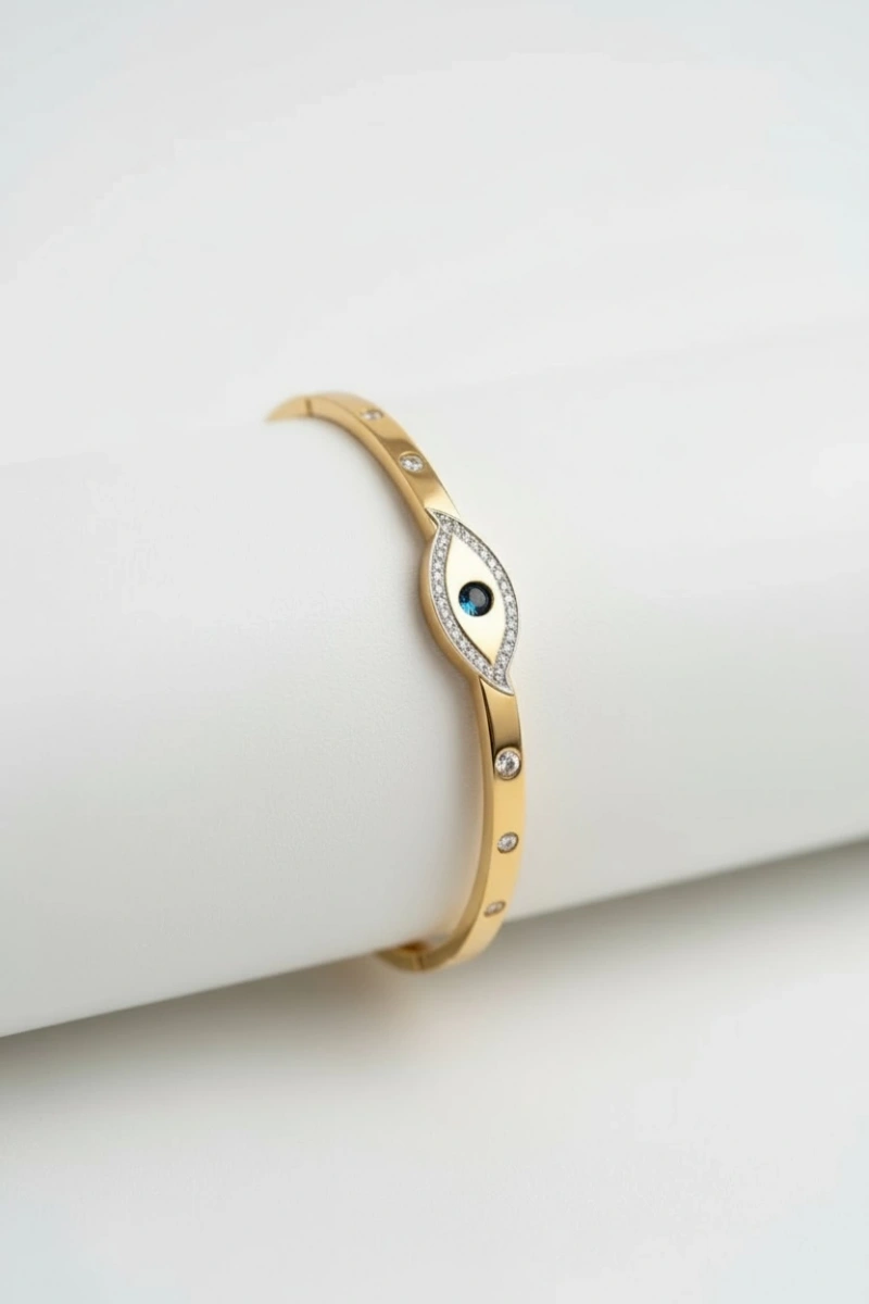 Ra nın Gözü Gold Altın Kaplama Bileklik