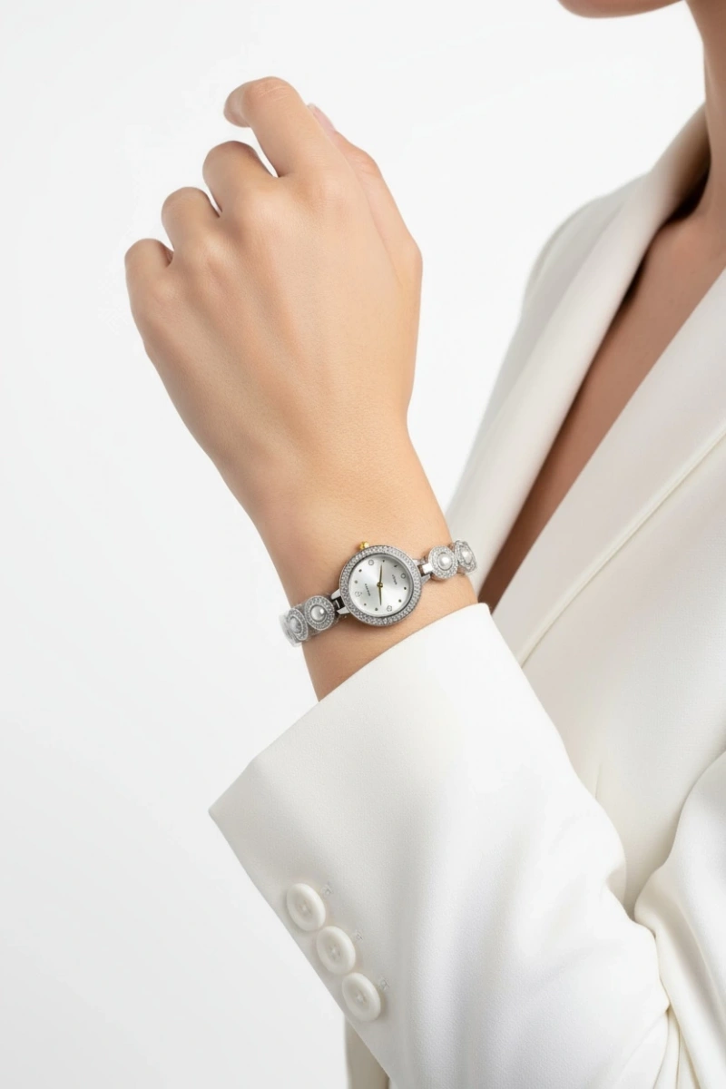 İnci Model Silver İçi Silver Kadın Kol Saati