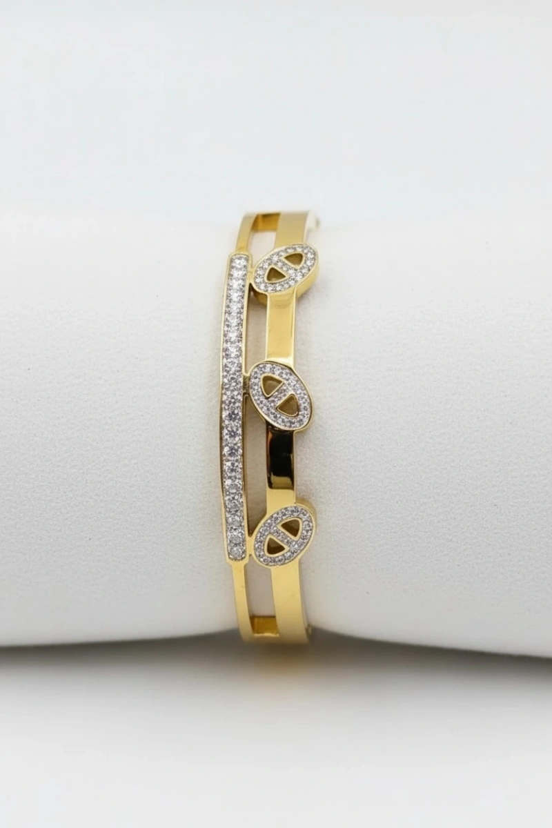 Diana Model Gold Altın Kaplama Bileklik