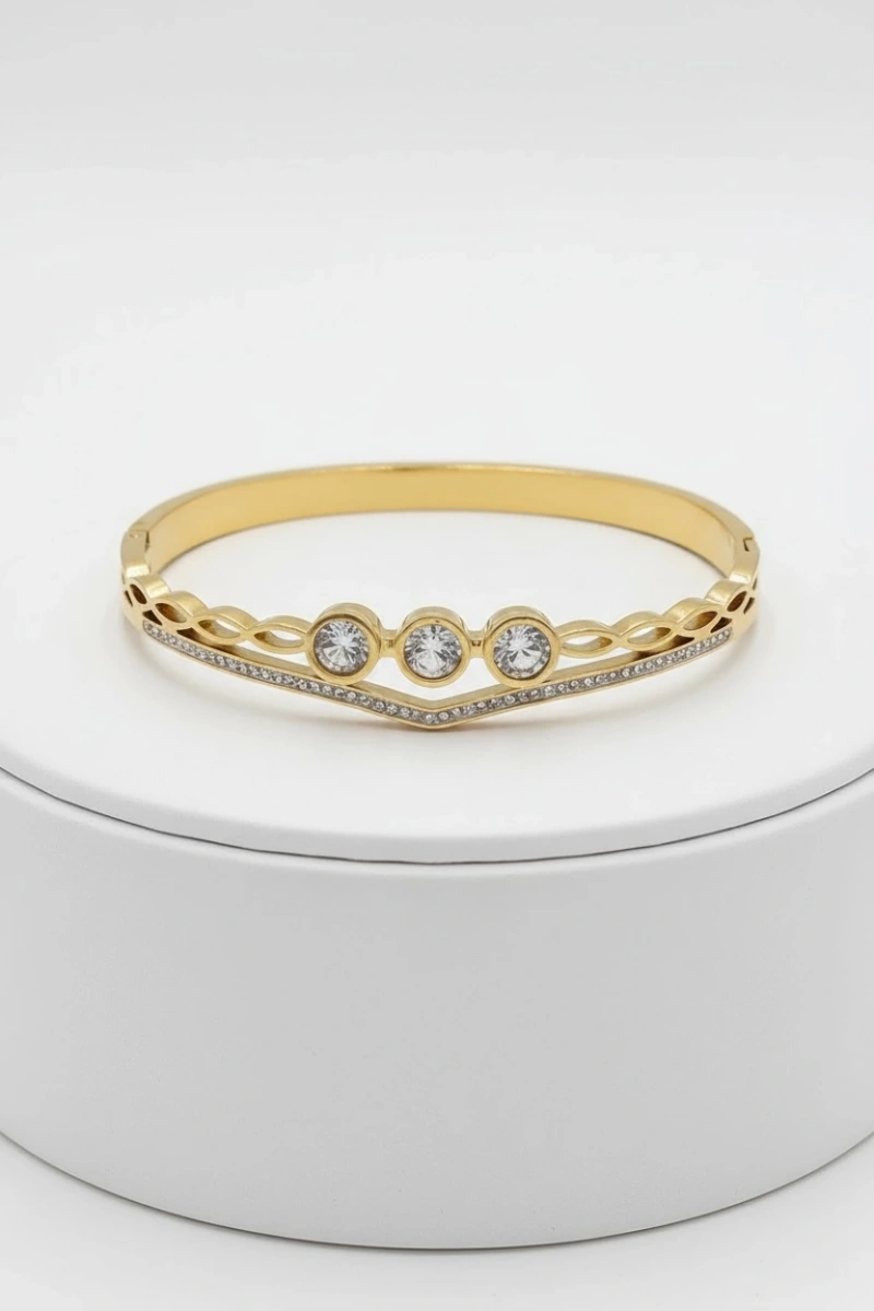 Işık Model Gold Altın Kaplama Bileklik