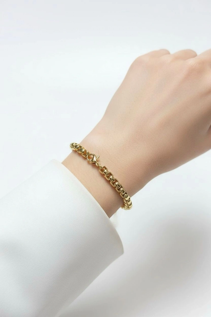 Desensiz Horus Model Gold Altın Kaplama Bileklik