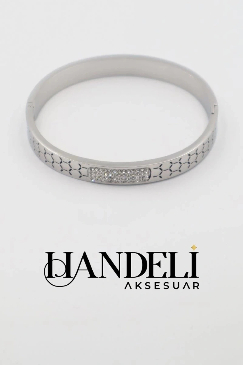 Love Model Beyaz Altın Kaplama Bileklik