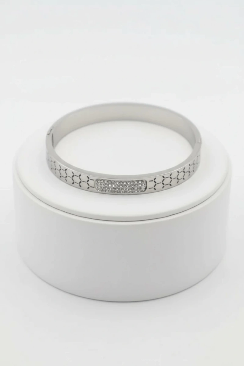 Love Model Beyaz Altın Kaplama Bileklik