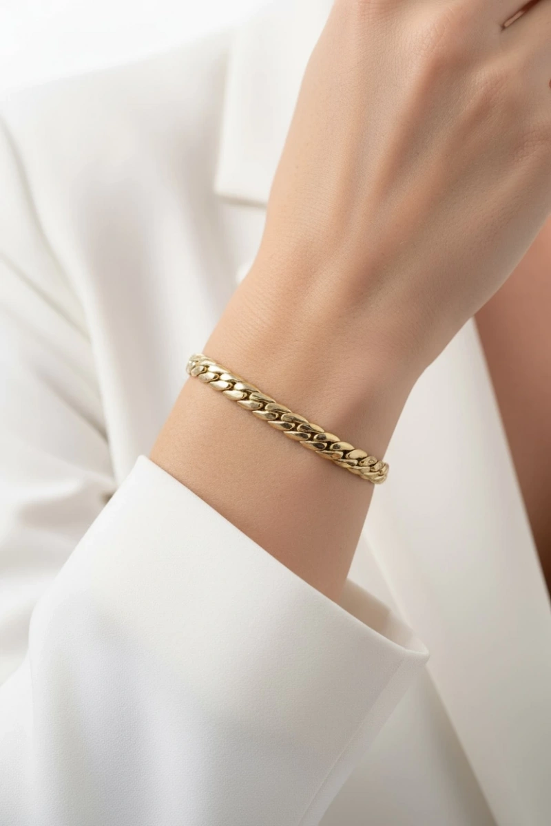 Petra Model Gold Altın Kaplama Bileklik