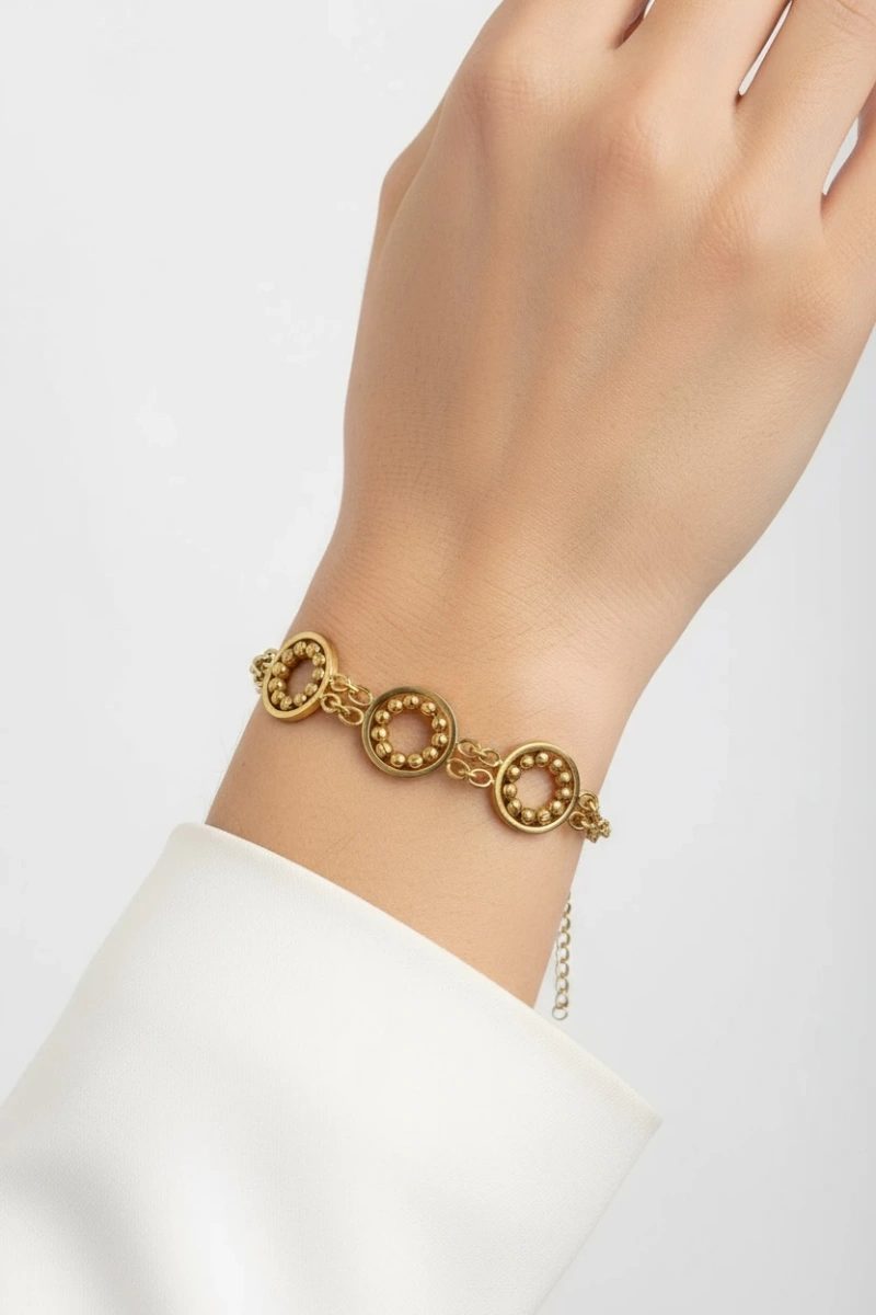 Tanos Model Gold Altın Kaplama Çelik Model