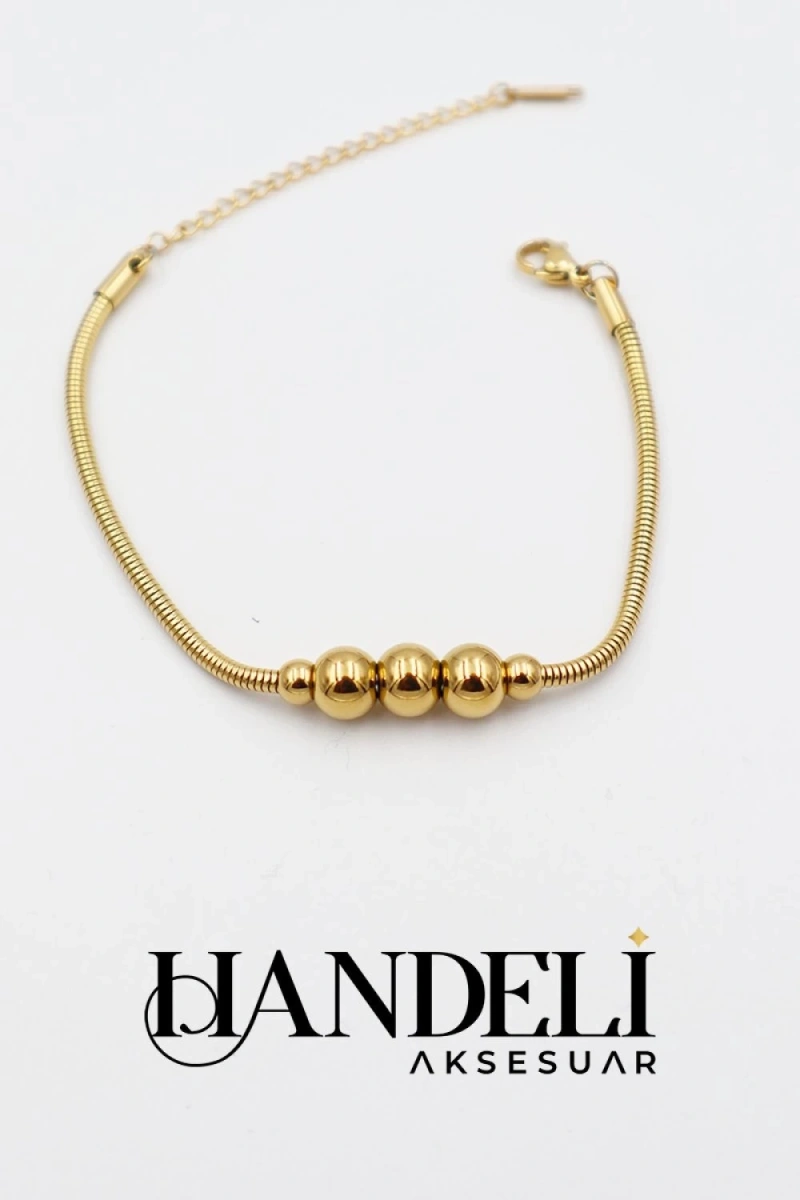 Orange Model Gold Altın Kaplama Bileklik