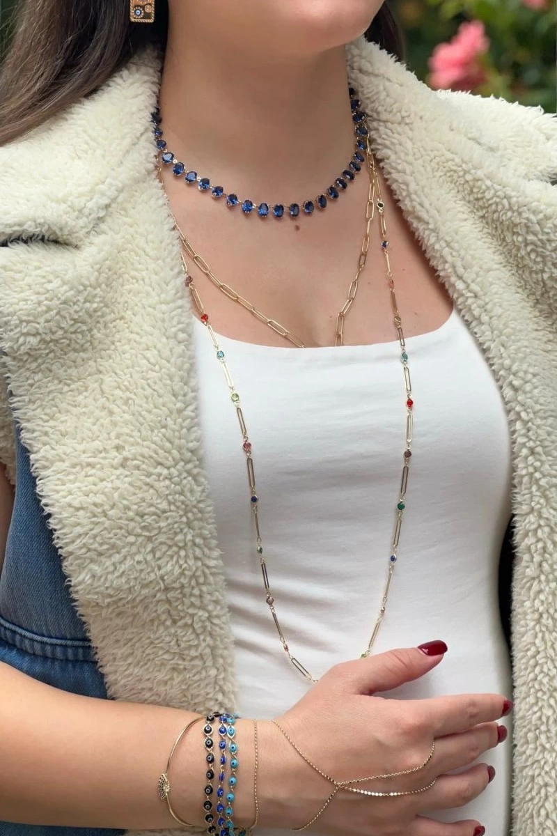 Mavi Safir Detay Kombin