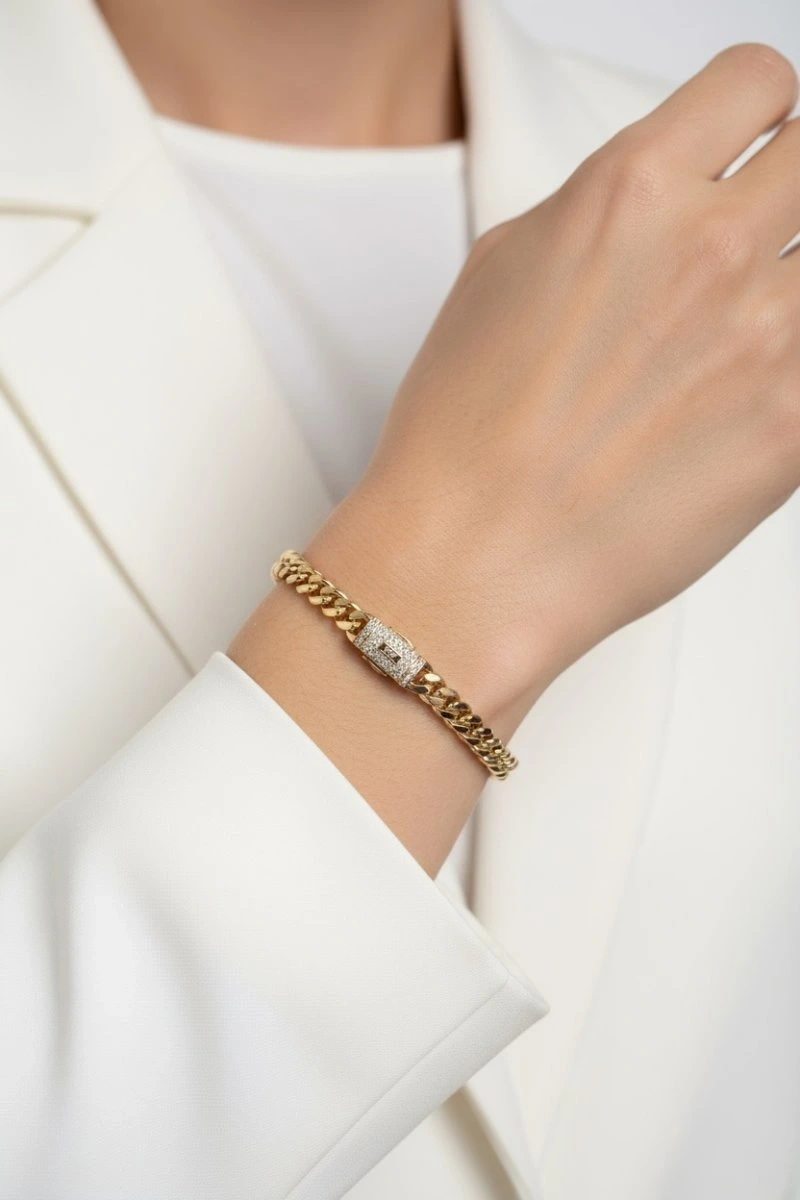 İnce Sık Geçişli Model Gold Altın Kaplama Gurmet Model