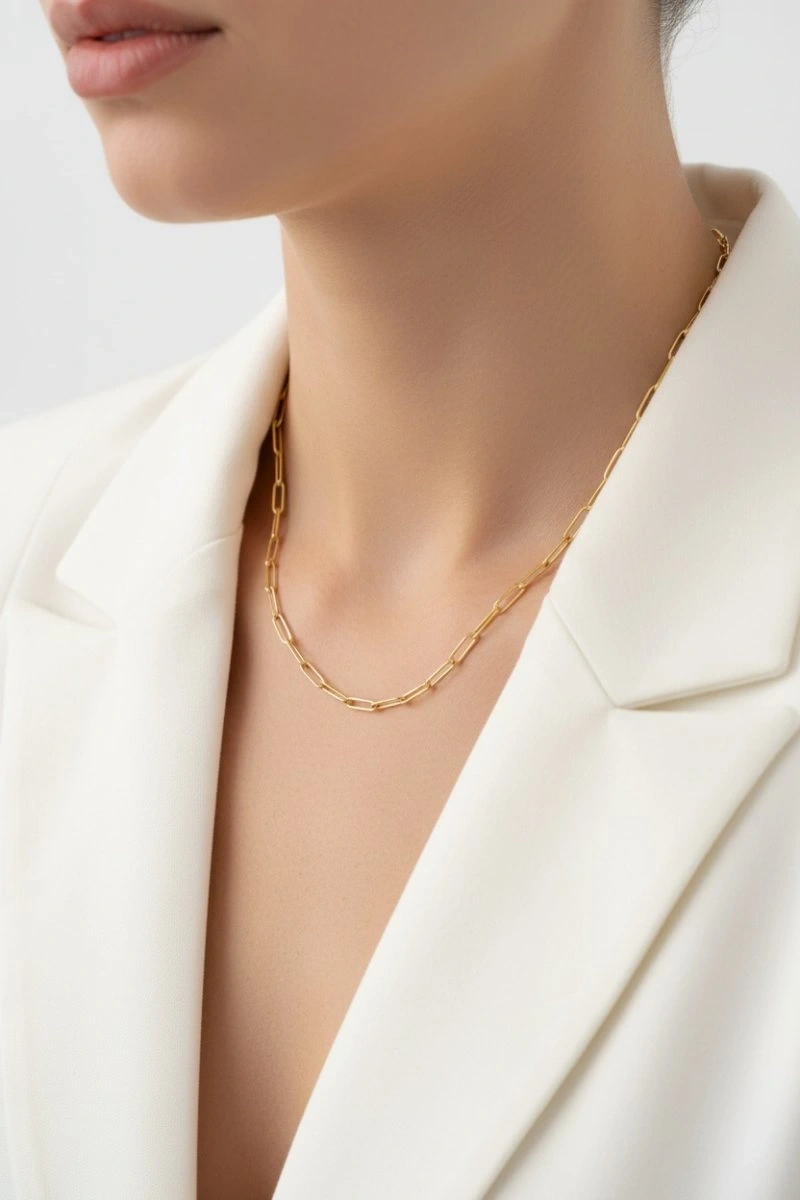 Artemis Zincir Gold Altın Kaplama Kolye