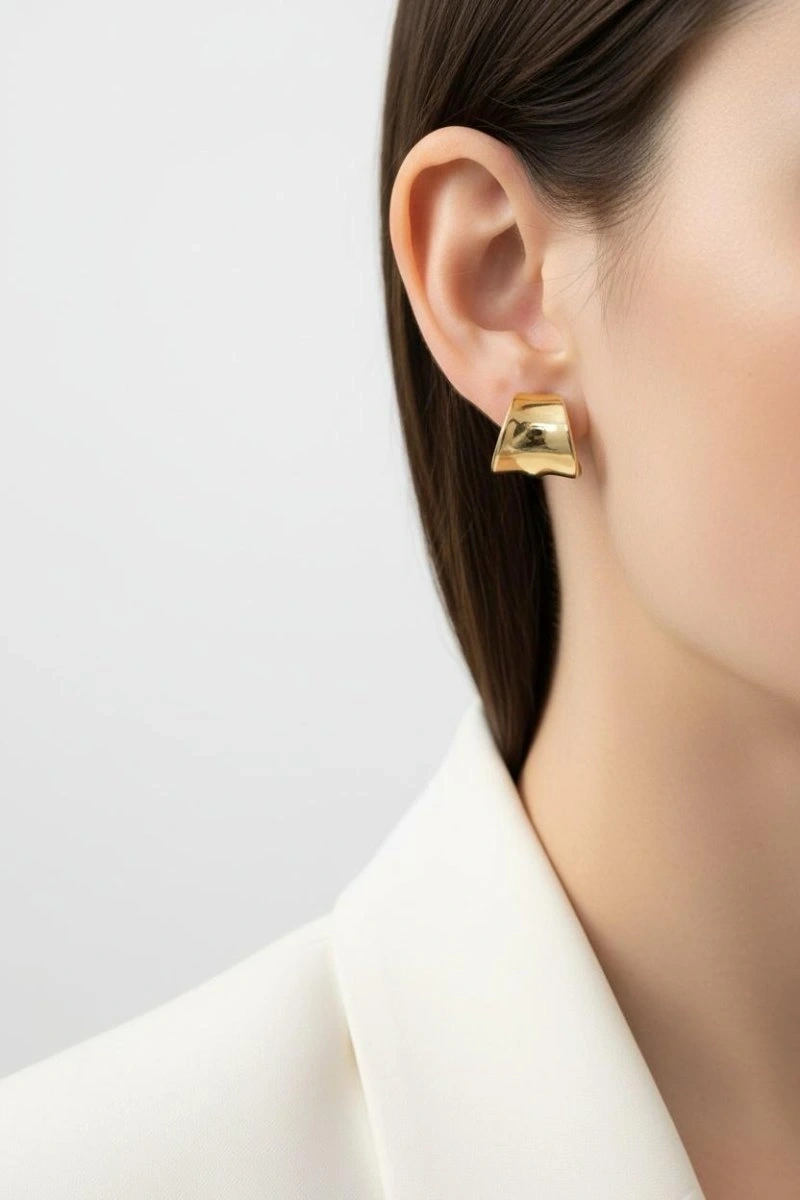 Nova Model Gold Altın Kaplama Küpe