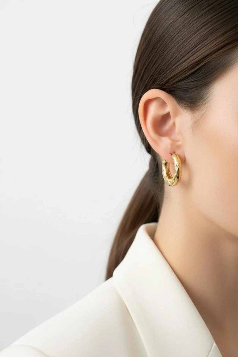 Galaxy Model Gold Altın Kaplama Küpe