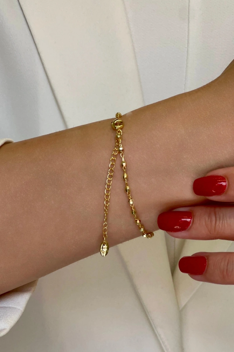 Dorika Zincir Nazar Göz Gold Altın Kaplama Bileklik