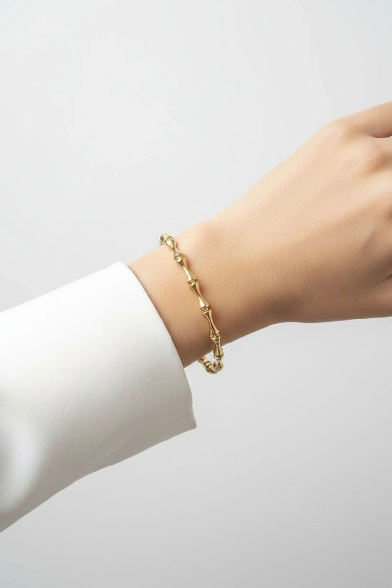 Bone Model Gold Altın Kaplama Bileklik