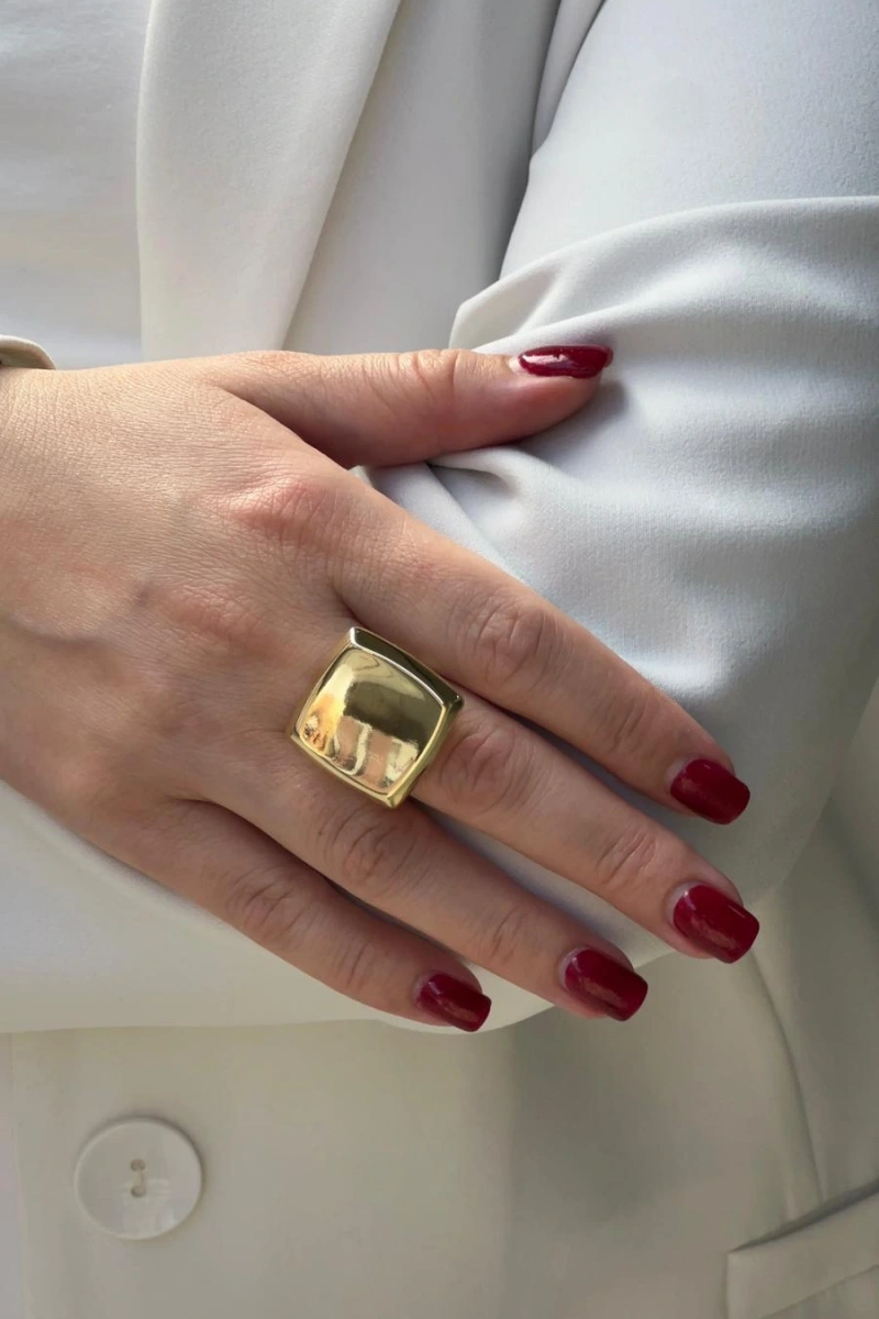 Air Model Ayarlanabilir Gold Altın Kaplama Yüzük