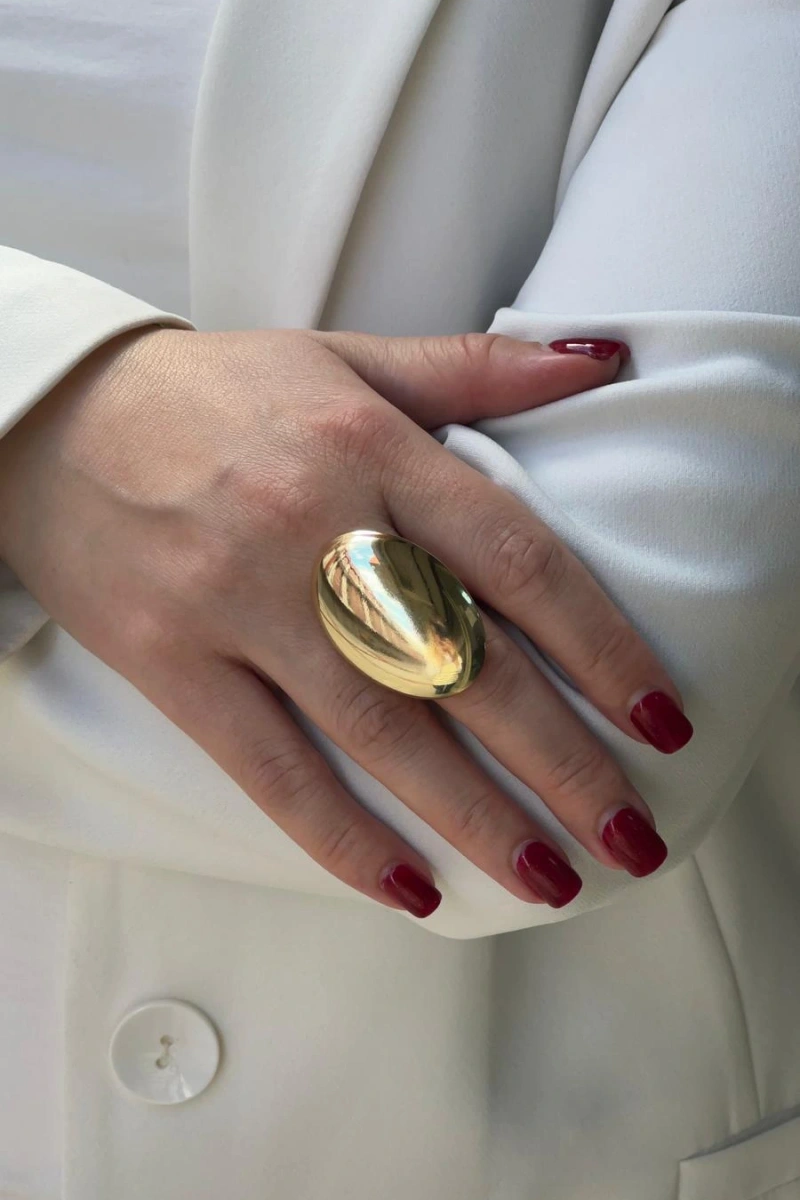 Athena Model Ayarlanabilir Gold Altın Kaplama Yüzük