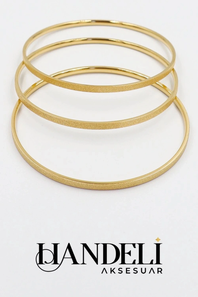Tam Sim Detay Gold Altın Kaplama Ajda Bilezik