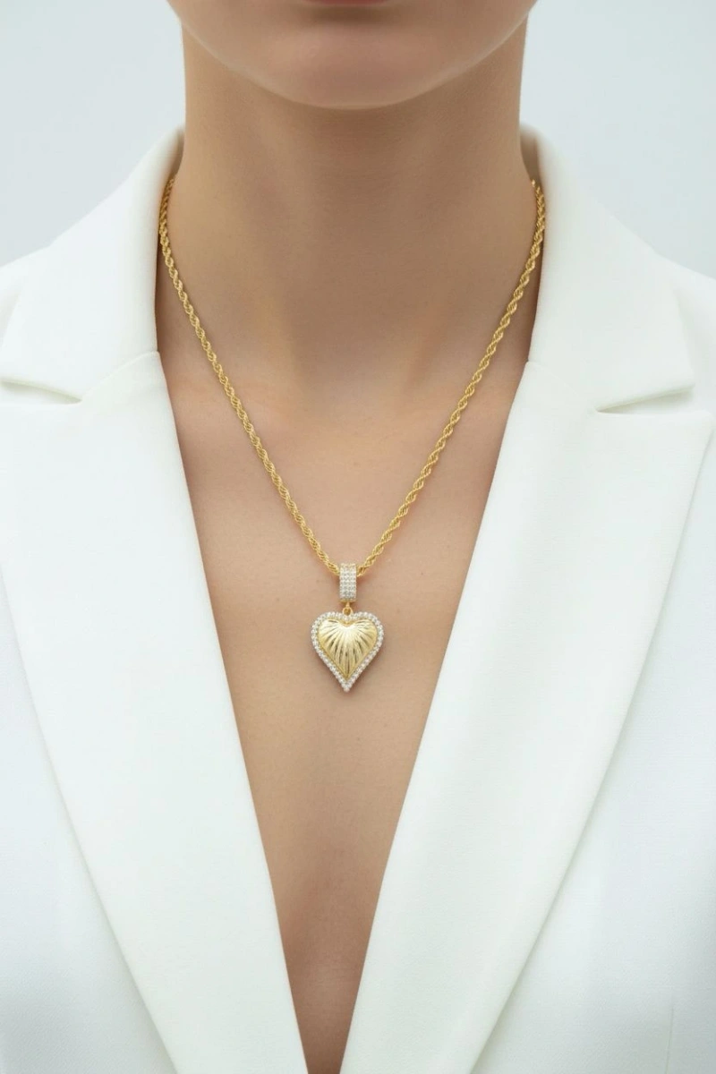 Athena Model Gold Altın Kaplama Kolye