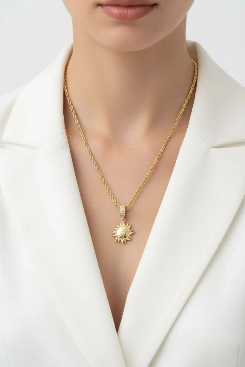 Phoenix Model Gold Altın Kaplama Kolye