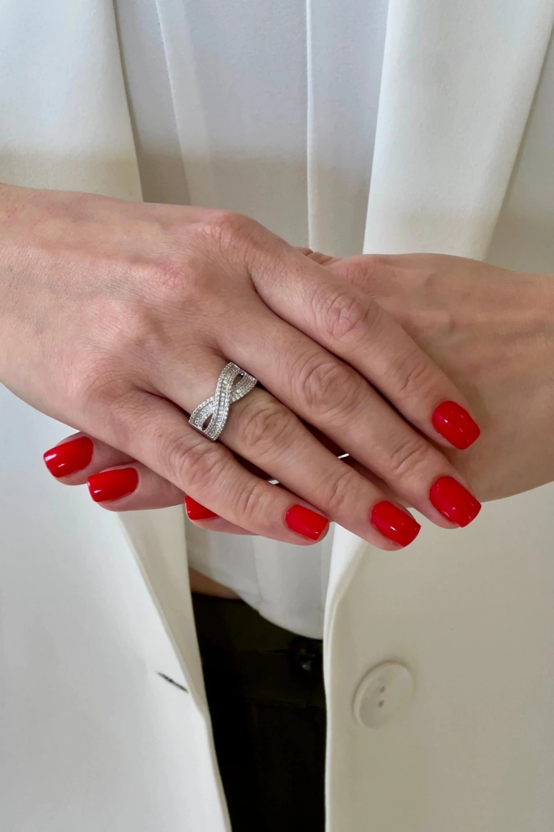 Glaber Model Zirkon Taşlı Pırlanta Taşlı Yüzük