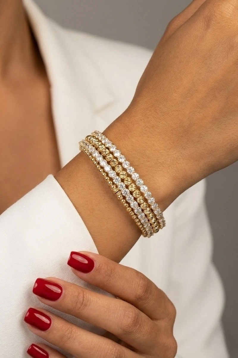 Su Yolu Geçiş Model Dorika Geçiş Detay Gold Altın Kaplama Kelepçe