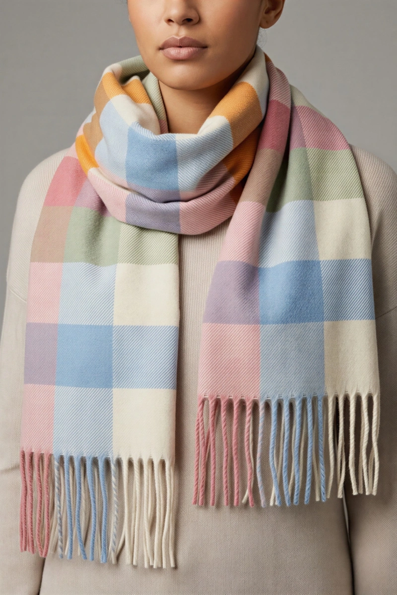 Pembe Renk Buklet Atkı