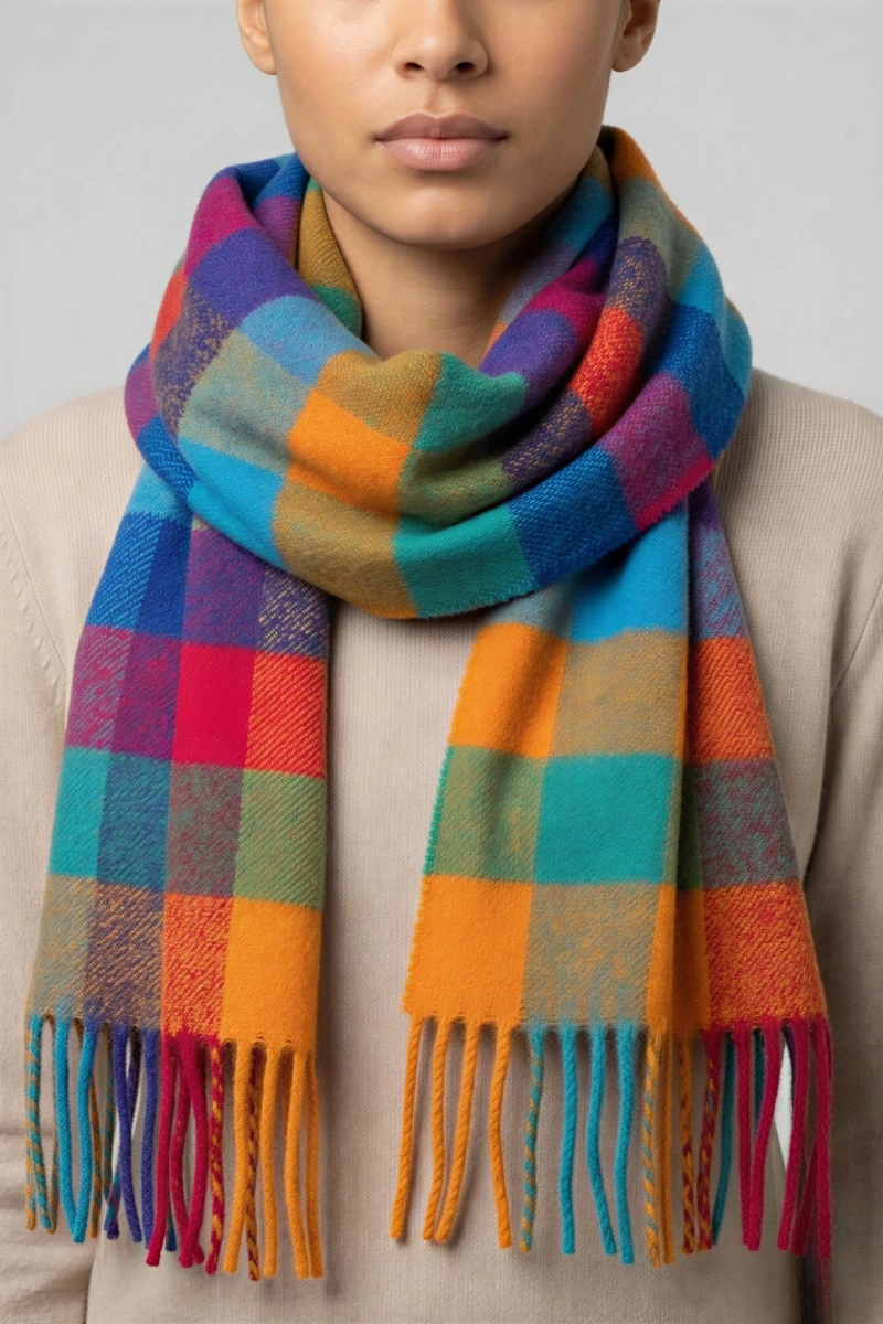 Turuncu Renk Buklet Atkı