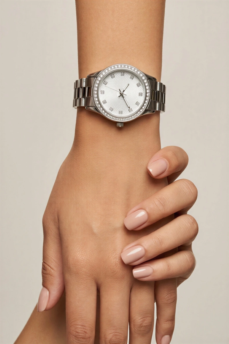 Master Model Beyaz Kordon Beyaz Kadran Kadın Kol Saati