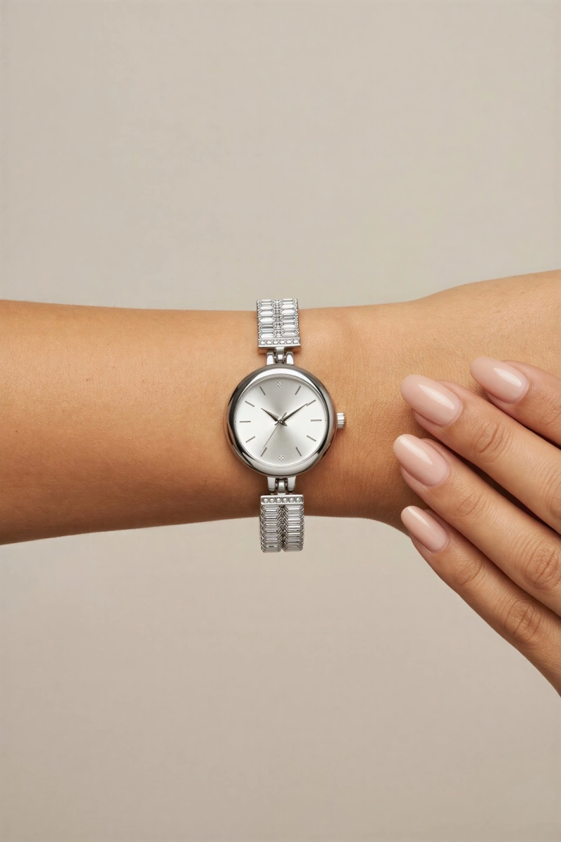 Su Yolu Kadran Beyaz Model Metal Kadın Kol Saati