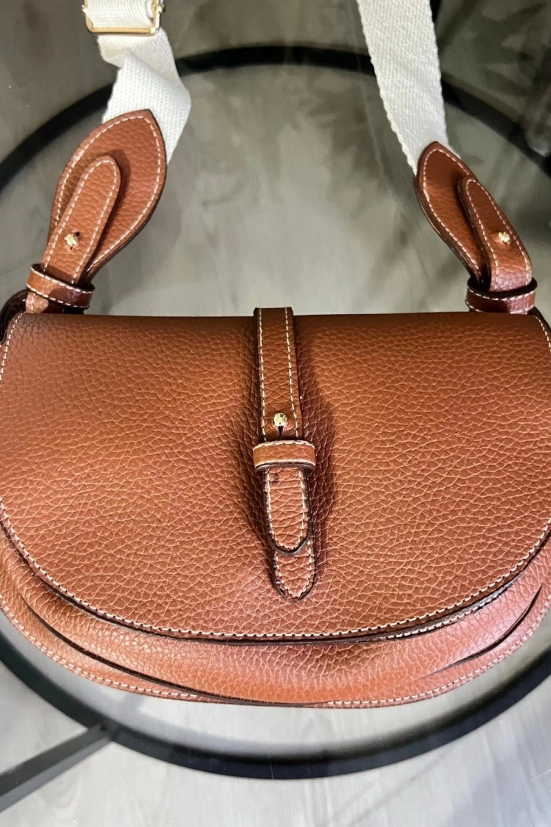 Claude Model Taba Renk Deri Kol Çantası