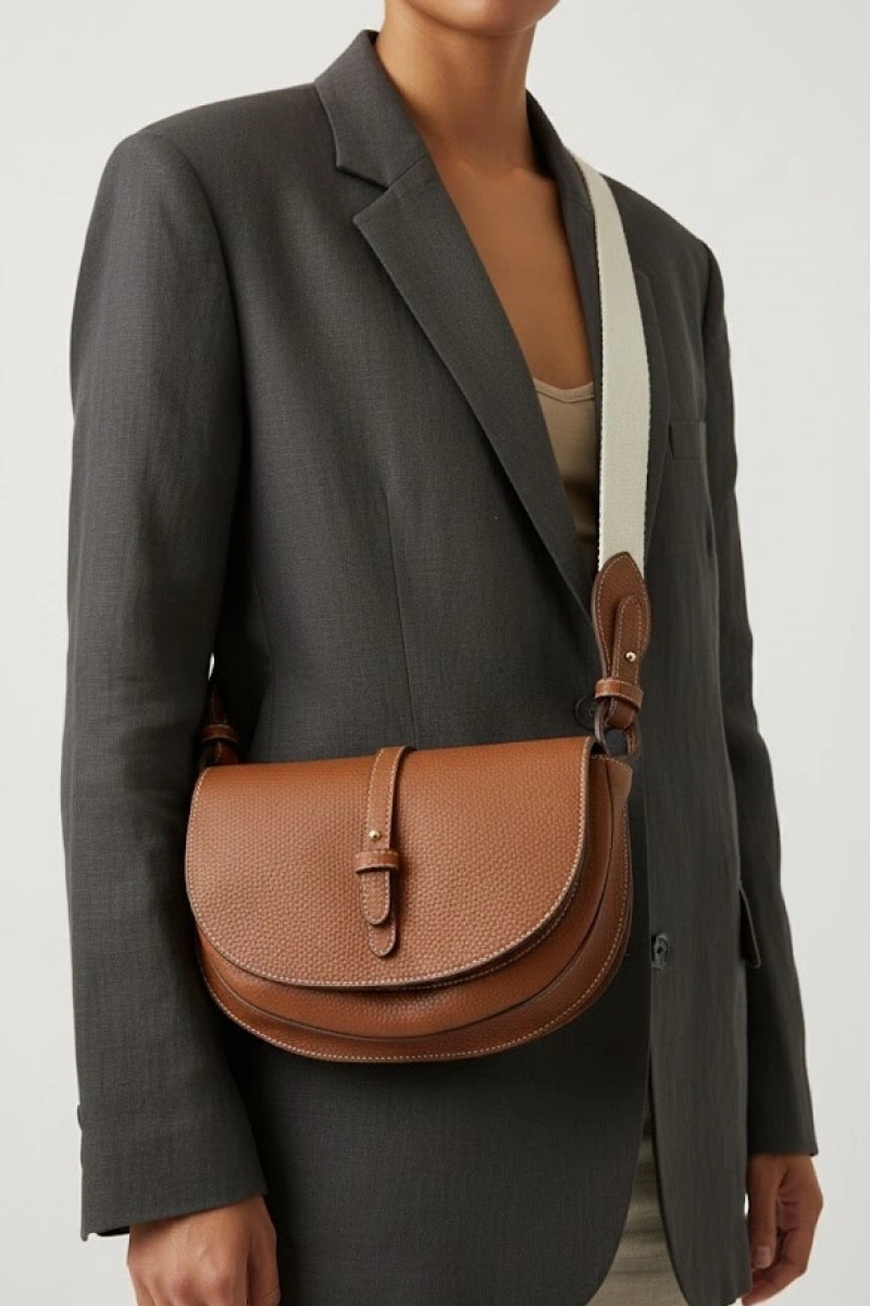 Claude Model Taba Renk Deri Kol Çantası