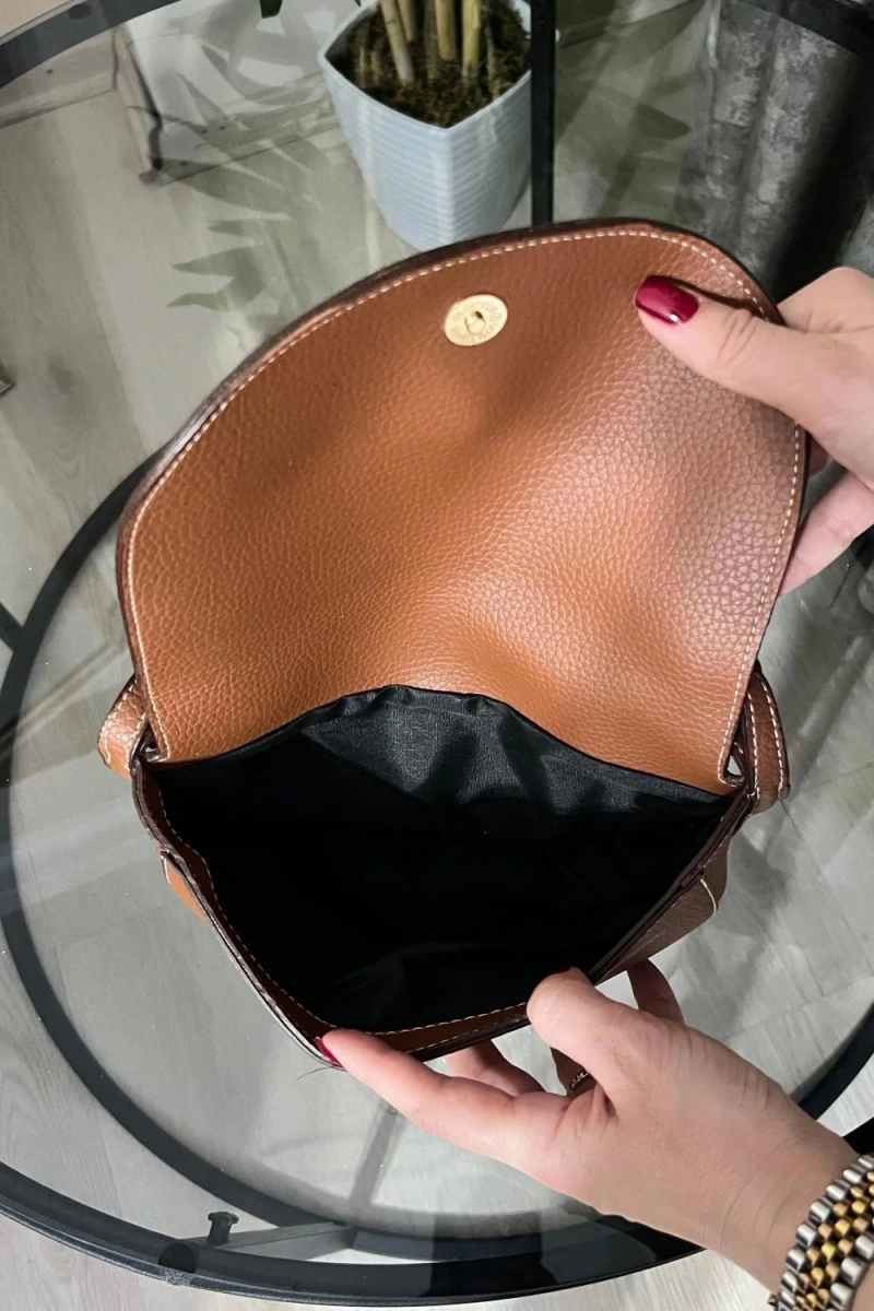 Claude Model Taba Renk Deri Kol Çantası