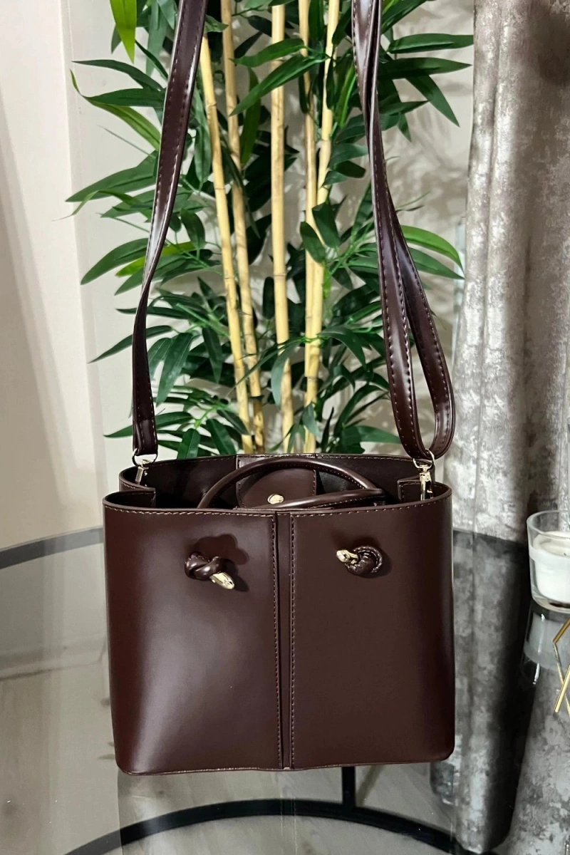 Jacop Model Kahve Renk Deri Kol Çantası