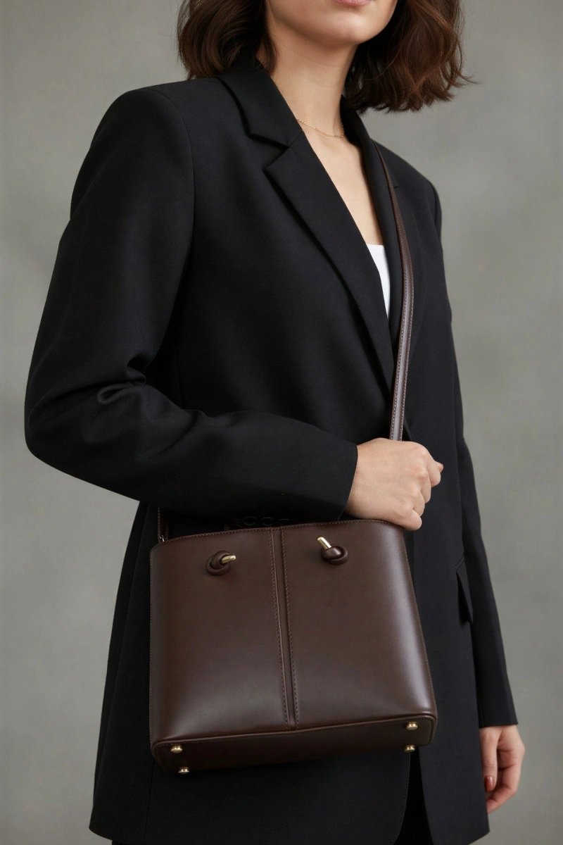 Jacop Model Kahve Renk Deri Kol Çantası