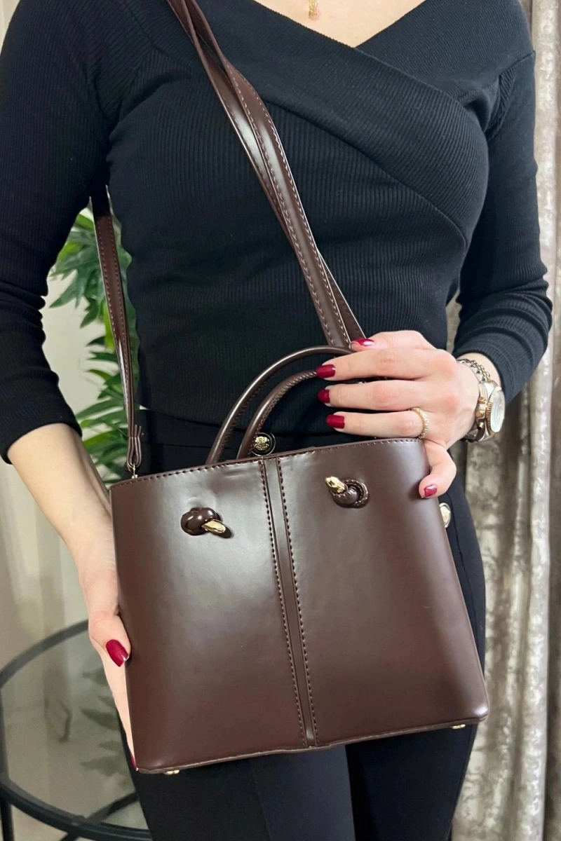 Jacop Model Kahve Renk Deri Kol Çantası