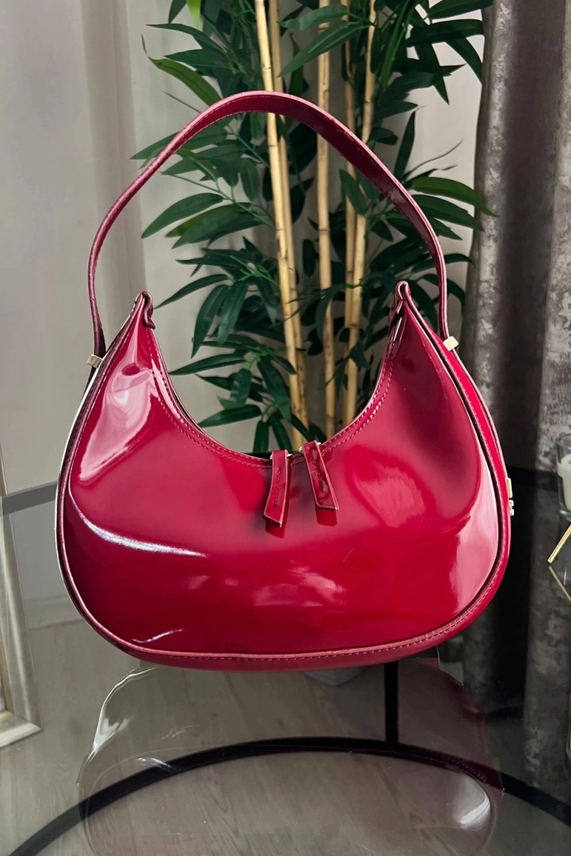 Merlin Model Bordo Rengi Deri Kol Çantası